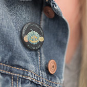 Halloween Blauwgroen Pumpkin Allergy Awareness Ronde Button 5,7 Cm