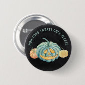 Halloween Blauwgroen Pumpkin Allergy Awareness Ronde Button 5,7 Cm (Voorkant /achterkant)