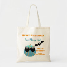 Halloween Blauwgroen Pumpkin Food Allergy Bag
