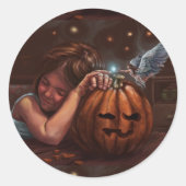 Halloween blessing ronde sticker (Voorkant)