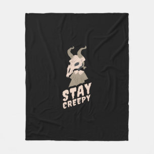 Halloween Blijf Creepy Goat Gift Fleece Deken