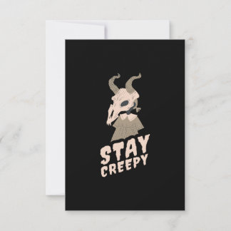 Halloween Blijf Creepy Goat Gift RSVP Kaartje