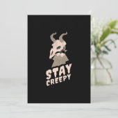 Halloween Blijf Creepy Goat Gift Save The Date (Staand voorkant)