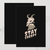 Halloween Blijf Creepy Goat Gift Save The Date (Voorkant / Achterkant)
