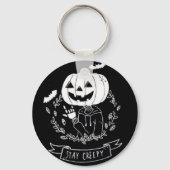 Halloween Blijf Creepy Sleutelhanger (Voorkant)