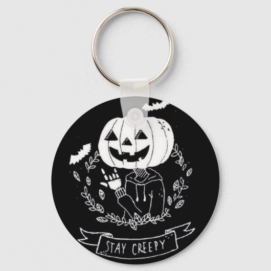 Halloween Blijf Creepy Sleutelhanger (Voorkant)