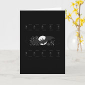 Halloween Blijf Griezelige Vleermuis Halloween Cad Kaart (Gele Bloem)