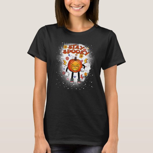 Halloween Blijf spoky eng Jack o Lantern T-shirt (Voorkant)