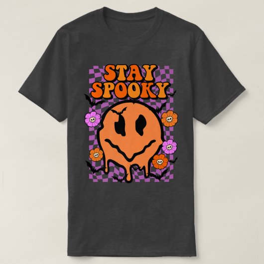 Halloween Blijf spoky Smelting Face Premium T-shirt (Design voorkant)