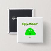 Halloween Blob 2 Inch Square Button (Voorkant /achterkant)