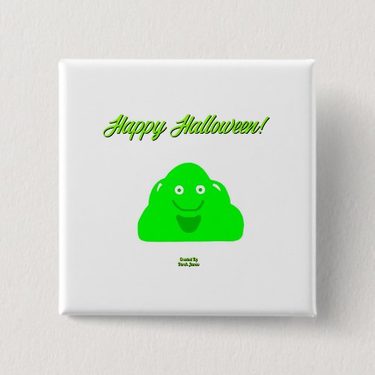 Halloween Blob 2 Inch Square Button (Voorkant)