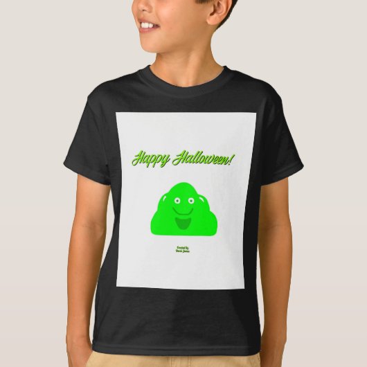 Halloween Blob Boys Black Basic T-Shirt (Voorkant)