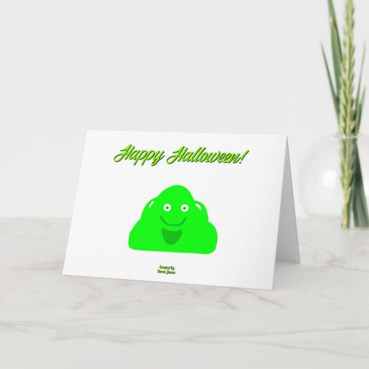 Halloween Blob Horizontale Wenskaart Kaart (Voorkant)