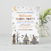 Halloween Block Party Kaart (Staand voorkant)