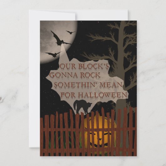 Halloween Block Party Kaart (Voorkant)