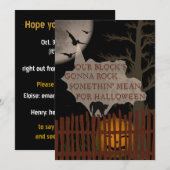 Halloween Block Party Kaart (Voorkant / Achterkant)