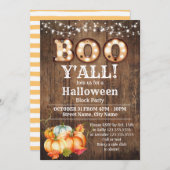 Halloween Block Party Pompoen Herfst Rustiek Kaart (Voorkant / Achterkant)