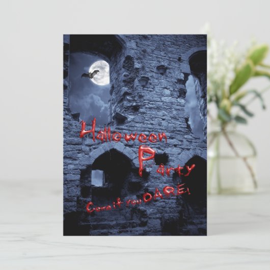 Halloween block party-uitnodiging kaart (Staand voorkant)