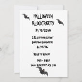 Halloween block party-uitnodiging kaart (Achterkant)