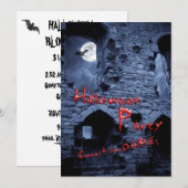 Halloween block party-uitnodiging kaart (Voorkant / Achterkant)