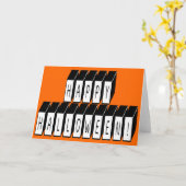 Halloween Block Text Kaart (Gele Bloem)