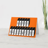 Halloween Block Text Kaart (Voorkant)