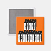 Halloween Block Text Magneet (Voorkant / Achterkant)