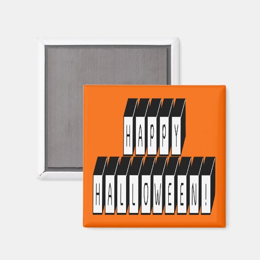Halloween Block Text Magneet (Voorkant / Achterkant)