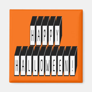 Halloween Block Text Magneet