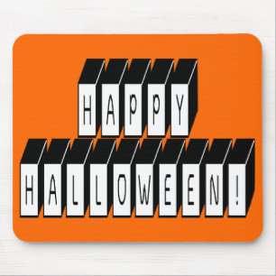 Halloween Block Text Muismat