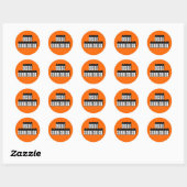 Halloween Block Text Ronde Sticker (Vel)