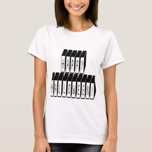 Halloween Block Text T-shirt (Voorkant)
