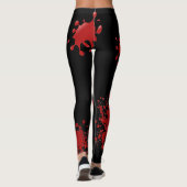 Halloween Bloed Spletters Splash Eng Bloederig Leggings (Achterkant)
