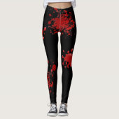 Halloween Bloed Spletters Splash Eng Bloederig Leggings (Voorkant)