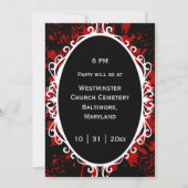 Halloween Bloed Vampier Verjaardag Uitnodigingen (Achterkant)