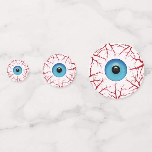 Halloween bloeddoorlopen oogballen confetti (Voorkanten)