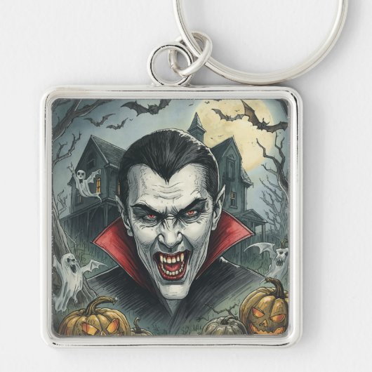 Halloween, Bloeddorstige Vampier, Eng Sleutelhanger (Voorkant)
