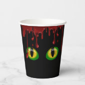 Halloween Bloeddruppels Griezelschattige Groene Mo Papieren Bekers (Achterkant)
