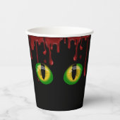 Halloween Bloeddruppels Griezelschattige Groene Mo Papieren Bekers (Voorkant)