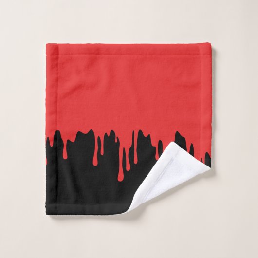 Halloween Bloeddruppels Rood Zwart Eng Bad Handdoek (Wasdoekje)