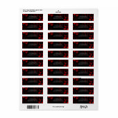 Halloween Bloedspatten Kostuumfeest Uitnodiging Etiket (Full Sheet)