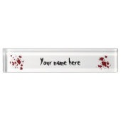 Halloween bloedspatten naambordje (Voorkant)