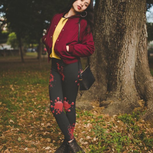 Halloween Bloedspetters Spatels Eng Bloederig Leggings