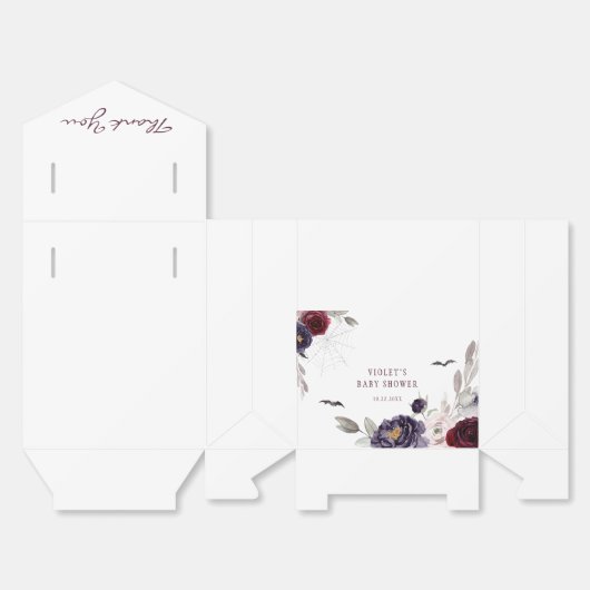 Halloween Bloemen Baby shower Bedankdoosjes (Ongevouwen)