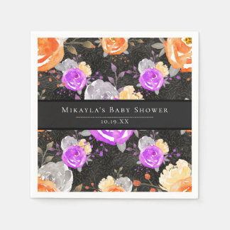 Halloween Bloemen Baby shower Servet