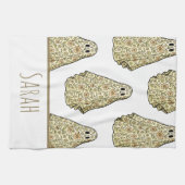  Halloween Bloemen Ghost Hand Theedoek (Horizontaal)