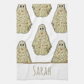  Halloween Bloemen Ghost Hand Theedoek (Verticaal)