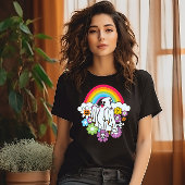 HALLOWEEN BLOEMEN REGENBOOG SPOOK T-SHIRT