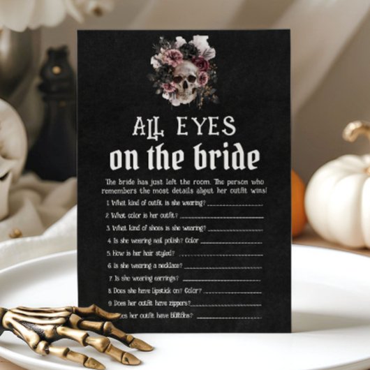 Halloween Bloemen Schedel Alle ogen op de bruid sp Kaart