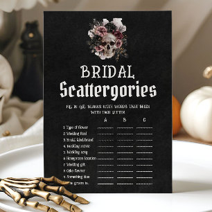 Halloween Bloemen Schedel Bruids Scattergories Gam Kaart